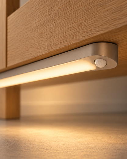 Dwellqeno Path Under Under-Bed Motion-Sensing Light｜Gentle on the Eyes at Night·Lights Up When You Step Down