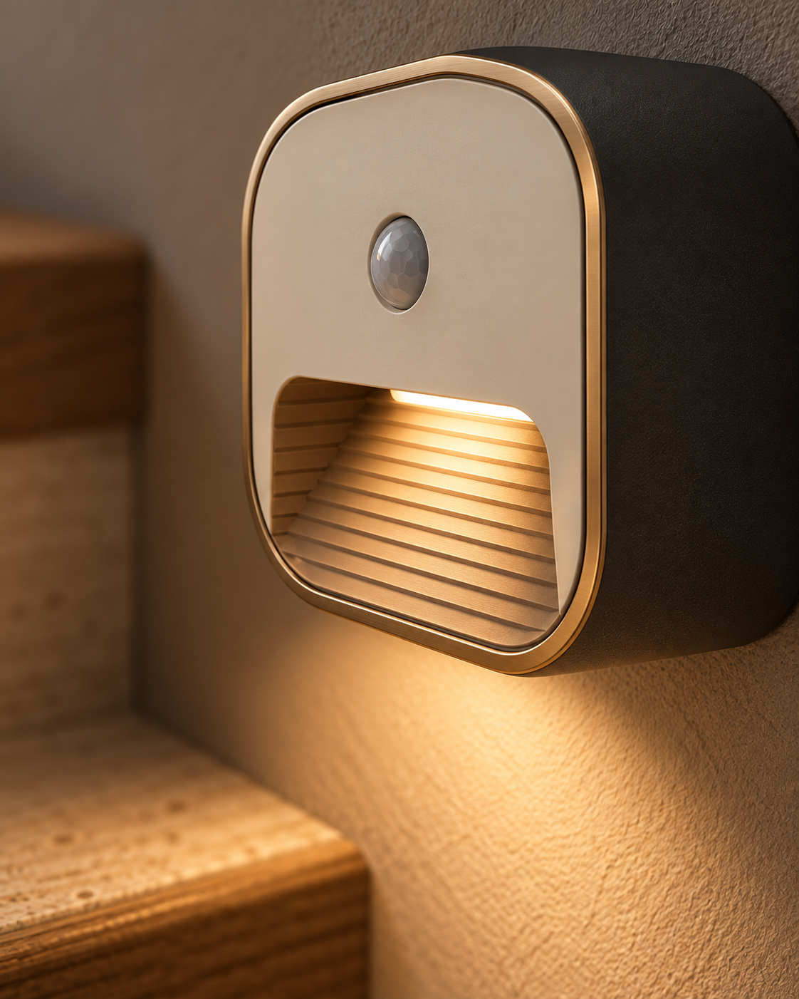 Dwellqeno Path Step Stair Motion-Sensing Night Light｜Low-Level Anti-Glare Guidance·Lights the Way Step by Step