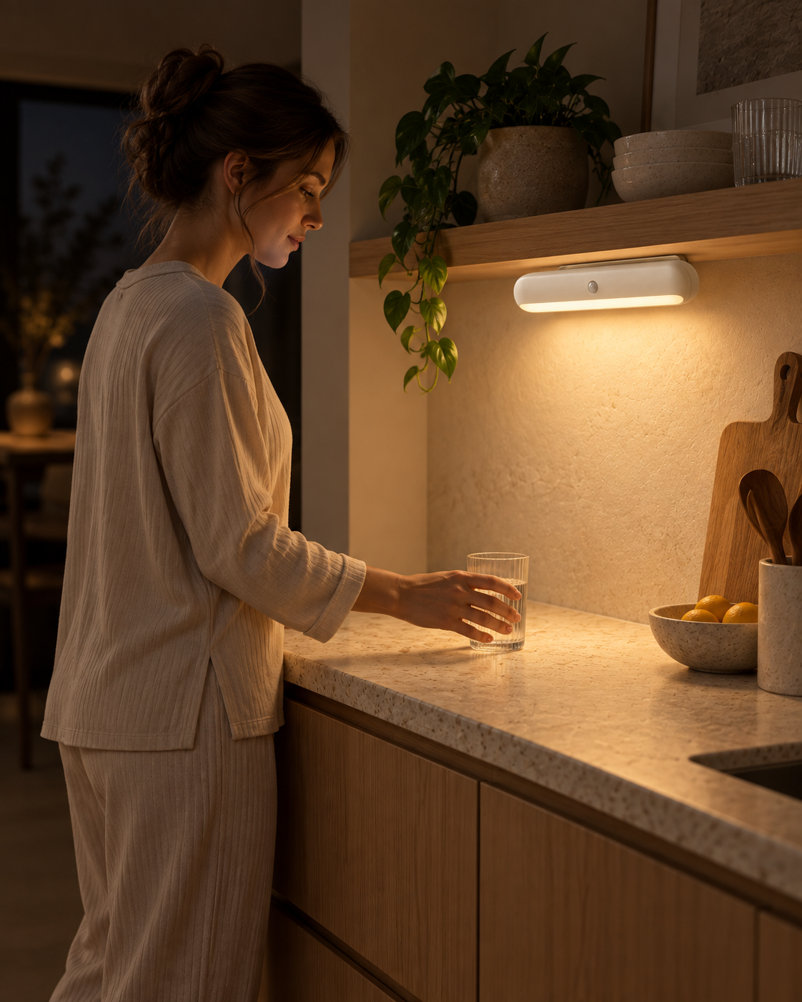 Dwellqeno Path Glow Magnetic Motion-Sensing Light｜Wireless Soft Illumination·Lights Up as You Approach