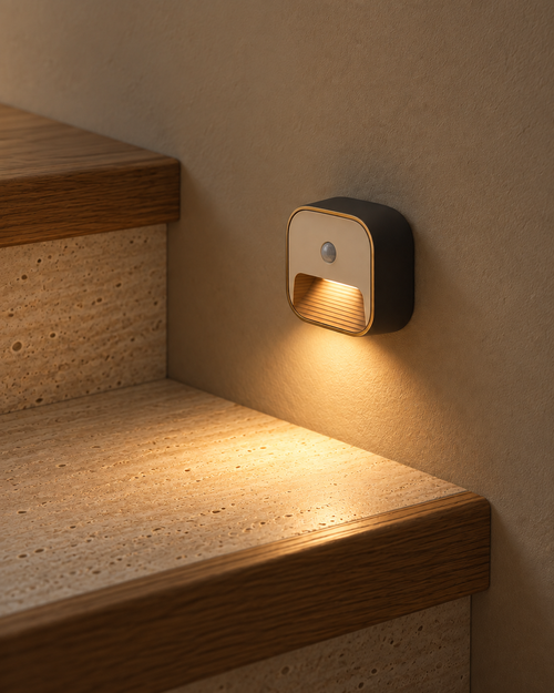 Dwellqeno Path Step Stair Motion-Sensing Night Light｜Low-Level Anti-Glare Guidance·Lights the Way Step by Step