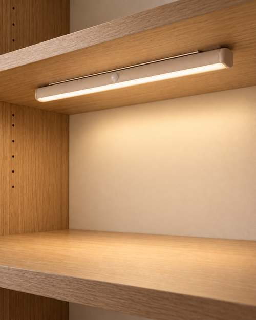 Dwellqeno Path Ward Wardrobe Motion-Sensing Light｜Lights Up When You Open the Door·Clear, Soft, and True-to-Color