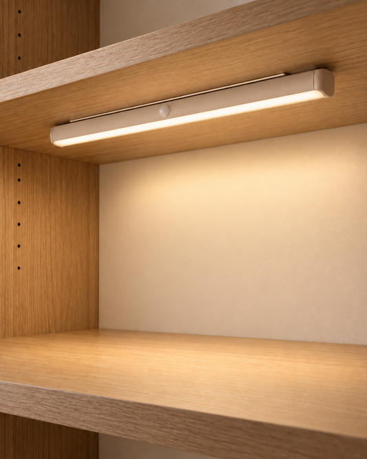 Dwellqeno Path Ward Wardrobe Motion-Sensing Light｜Lights Up When You Open the Door·Clear, Soft, and True-to-Color