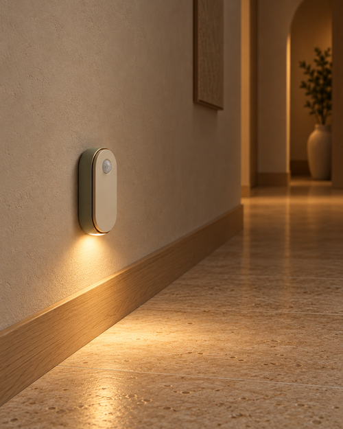 Dwellqeno Path Hall Hallway Motion-Sensing Night Light｜Wireless Wall-Mounted Soft Light·Automatic Illumination at Night